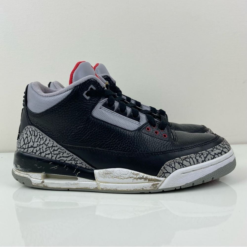 Nike Air Jordan Retro 3 Black Cement CDP 2008 Basketball Shoes Size 10.0 (Read)